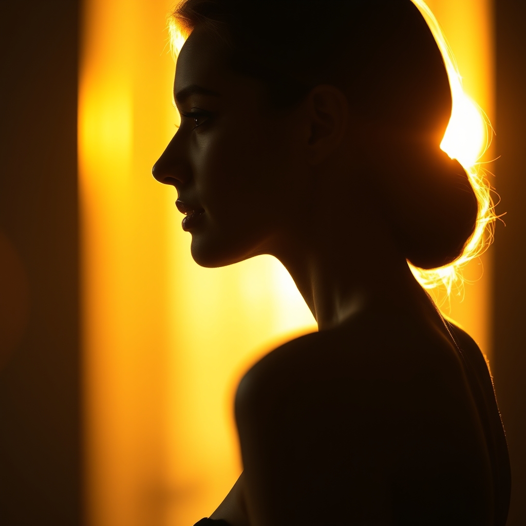 Pele radiante em luz dourada